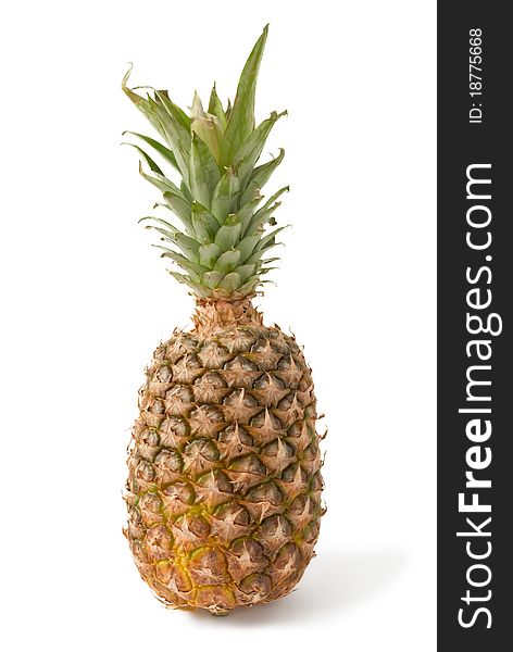 Ripe fresh pineapple isolated on white background. Ripe fresh pineapple isolated on white background