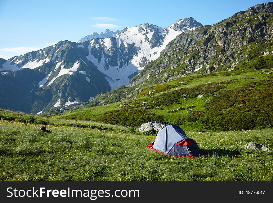 Camp In The High Mountains