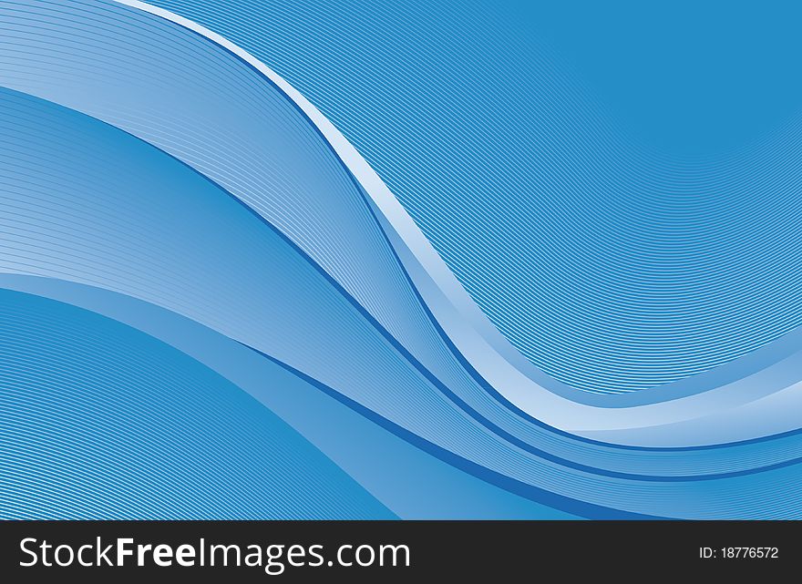 Abstract blue background, elegance wave.