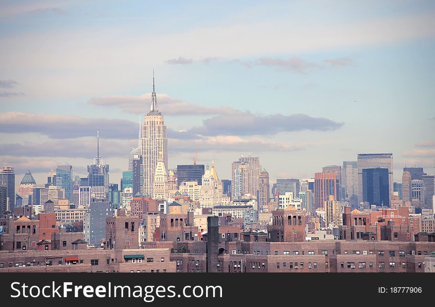 View of the skyline of Manhattan