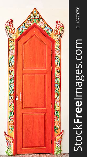 The Colorful Door of temple. The Colorful Door of temple