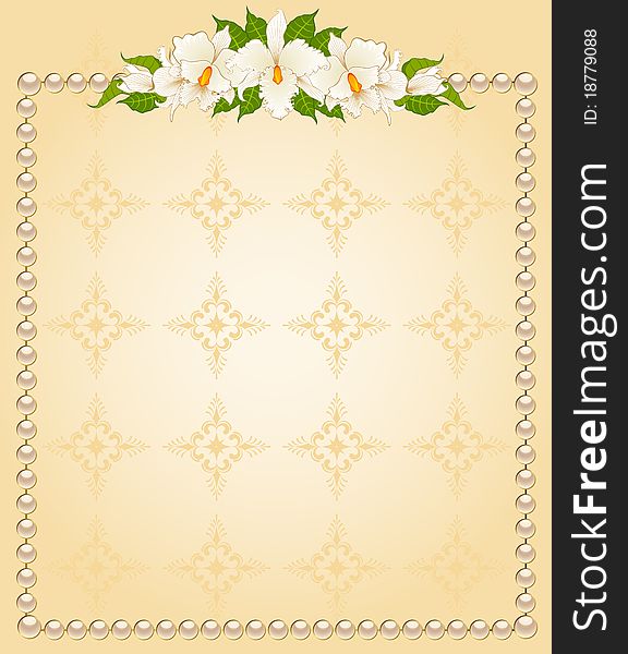 Background with beautiful flowers for a design