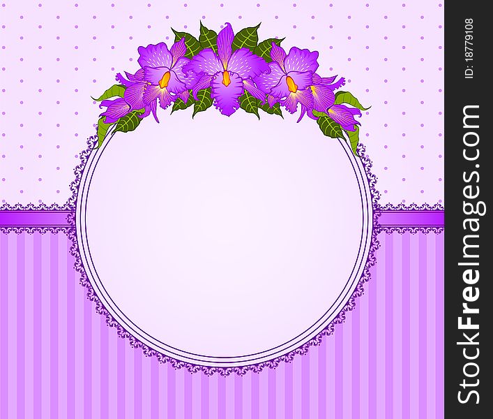 Background with beautiful orchids for a design