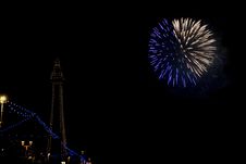 Blackpool Firework Display Royalty Free Stock Image
