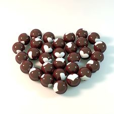 Beads In Heart Shape Stock Image Beads In Heart Shape Stock Image