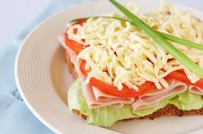 Tasty Ham, Tomato And Cheese Sandwich Stock Photo Tasty Ham, Tomato And Cheese Sandwich Stock Photo