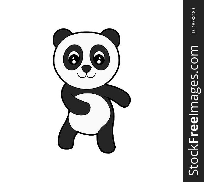 Cute Panda Cartoon Character. Has various uses.