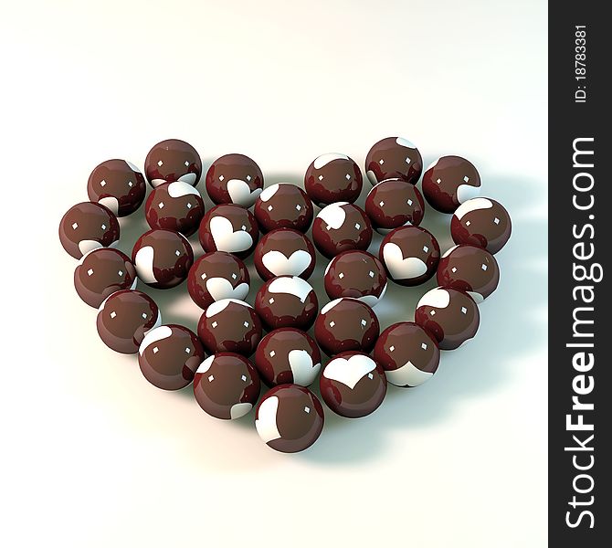 Beads In Heart Shape