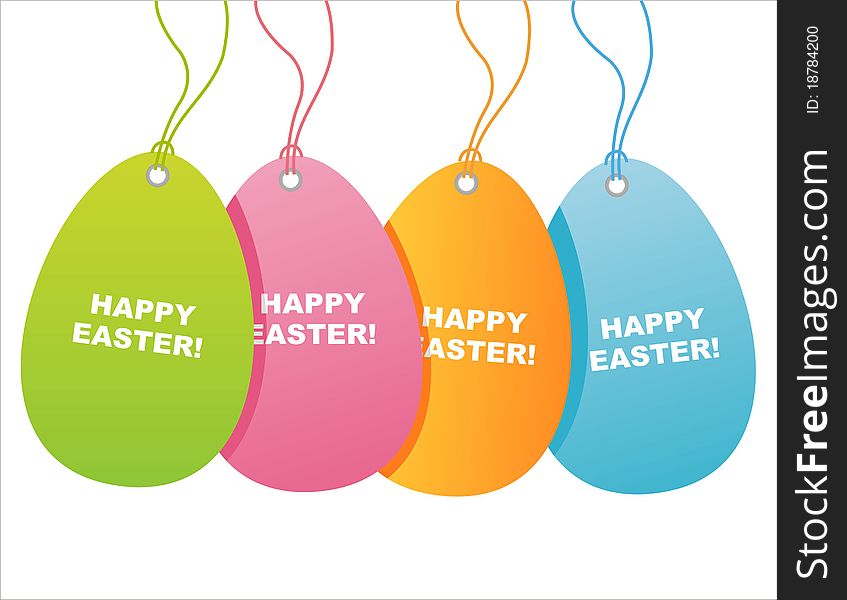 Colorful Easter Tags