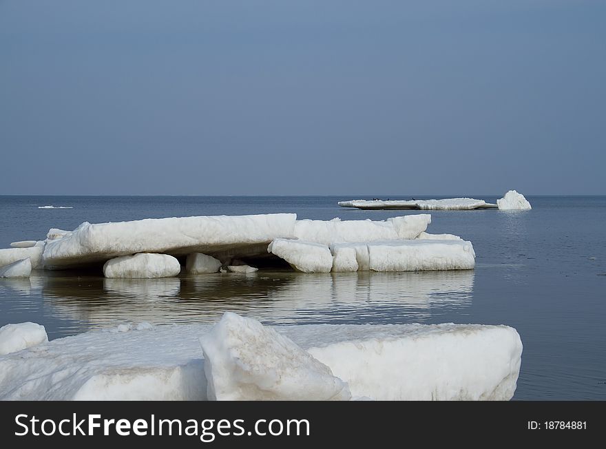 Melting ice on Baltic sea at spring. Melting ice on Baltic sea at spring