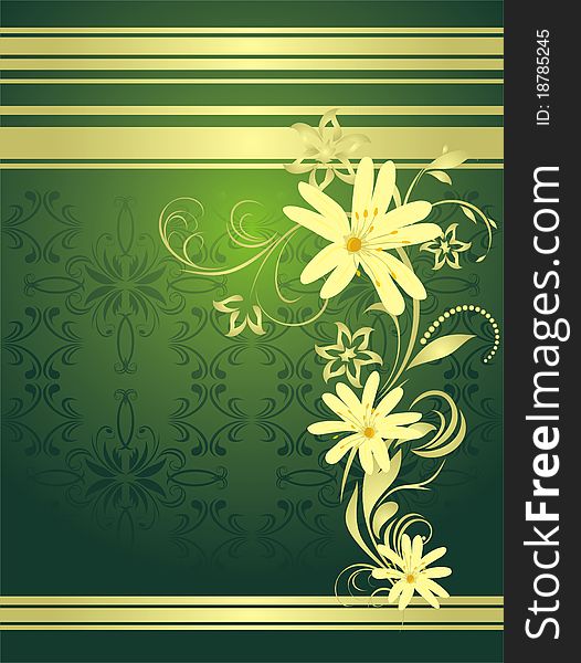 Spring bouquet. Decorative background for wrapping. Illustration