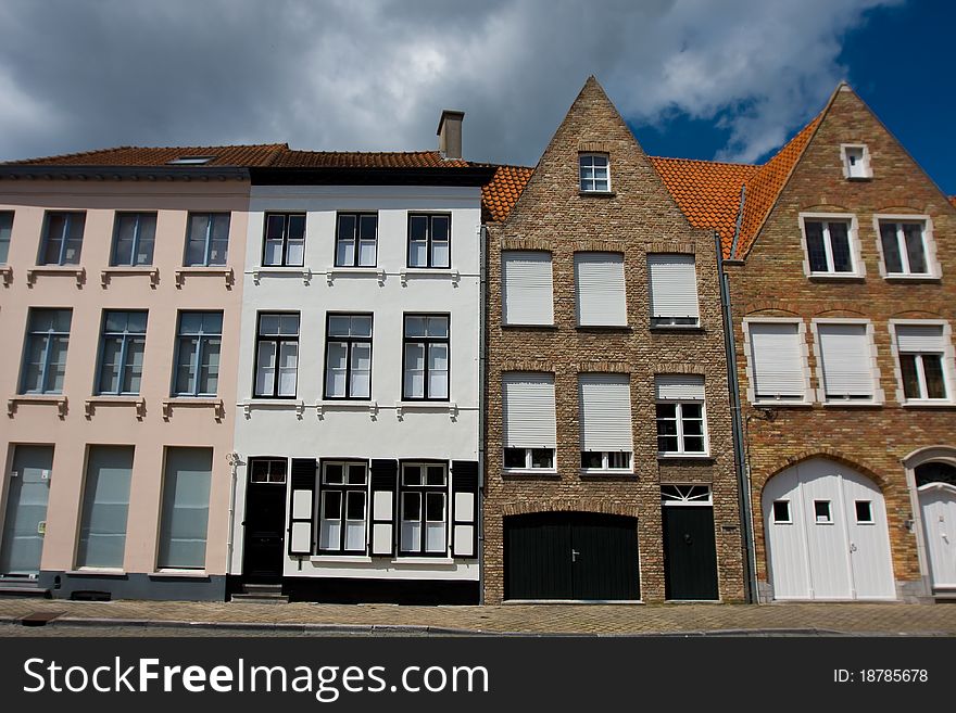 Old city architecture, Brugge, Belgium. Old city architecture, Brugge, Belgium.