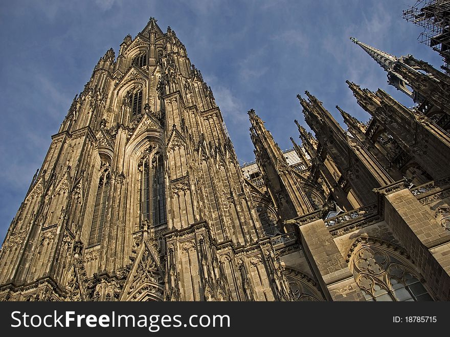Koln Cathedral Against The Blue Sky