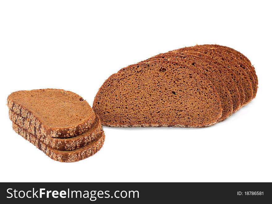 Bread on white background.(isolated)
