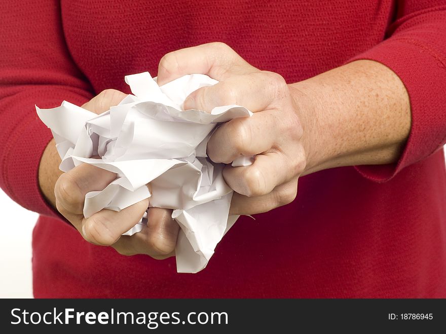 Rejecting Paperwork By Crumpling Up Paper