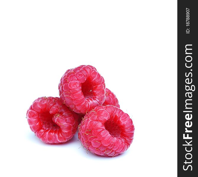 Raspberry pile isolated on white
