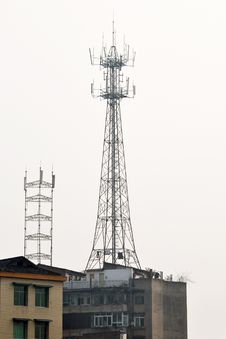 Base Station On The Building Stock Images