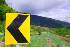 Sing Of Curve Road Royalty Free Stock Images Sing Of Curve Road Royalty Free Stock Images