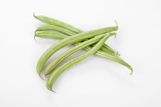 Green, French Beans On White, Clipping Path Stock Images Green, French Beans On White, Clipping Path Stock Images