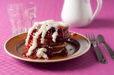 Mess Of Pancakes Royalty Free Stock Image Mess Of Pancakes Royalty Free Stock Image