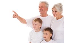 Family Of Four Together Royalty Free Stock Photos
