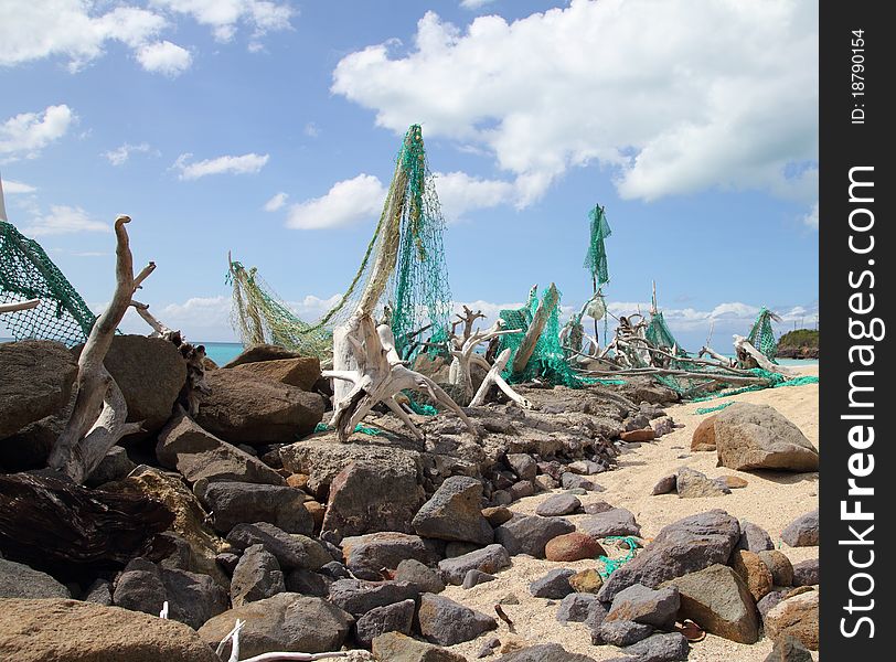 Image of a coast after an hurricane. Image of a coast after an hurricane