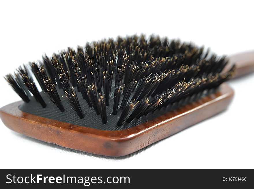 Wooden hairbrush for extention hairs