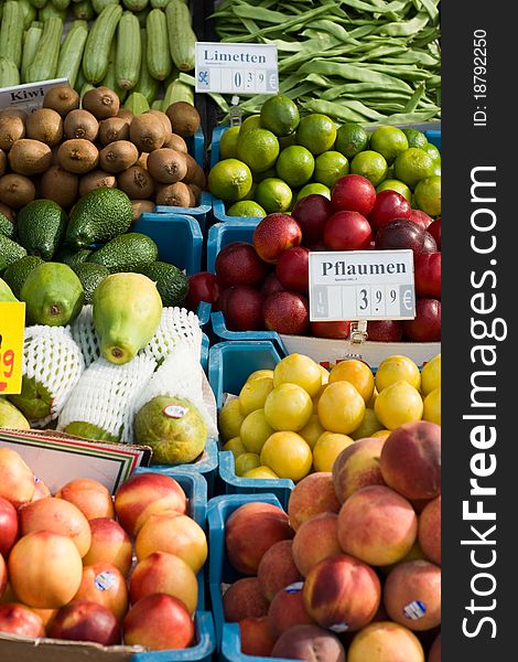 Imported Food Products on German Vegetable Market