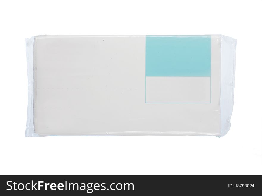 White plastic pack for new design. isolated over white