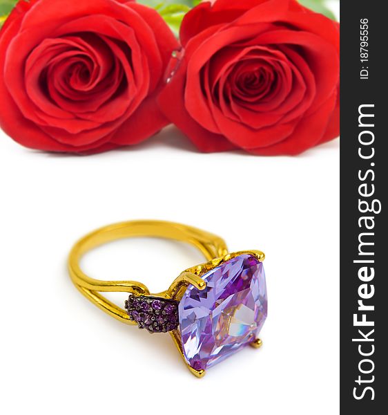 Roses and golden ring