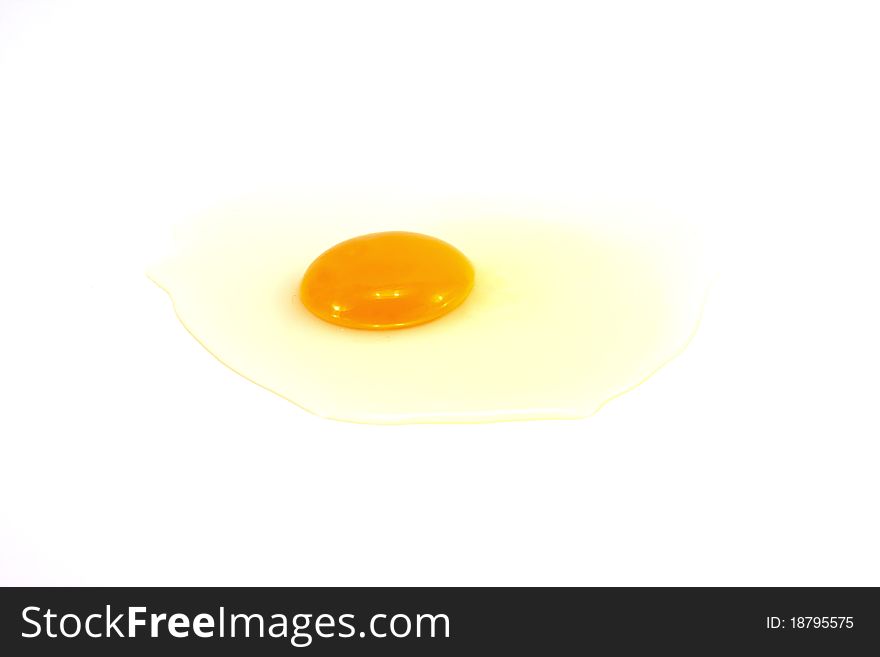 Raw broken egg isolated on white background. Raw broken egg isolated on white background