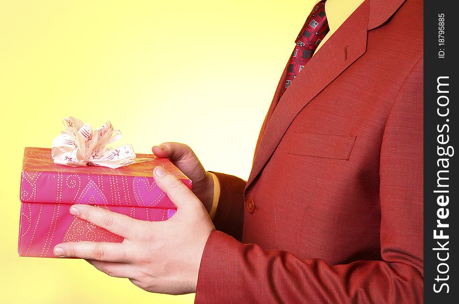 Boy With Present Box