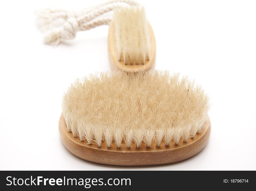 Massage brushes and nail brush with bristles