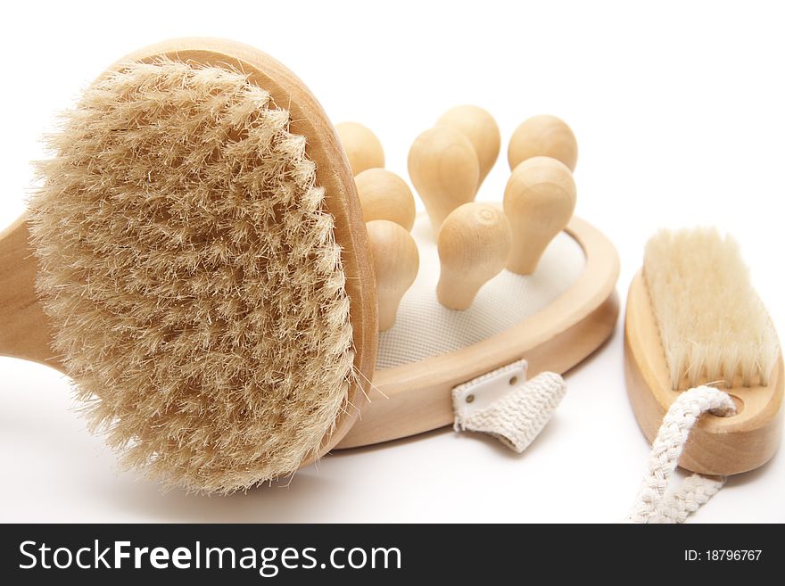 Massage brush with bristles for the health