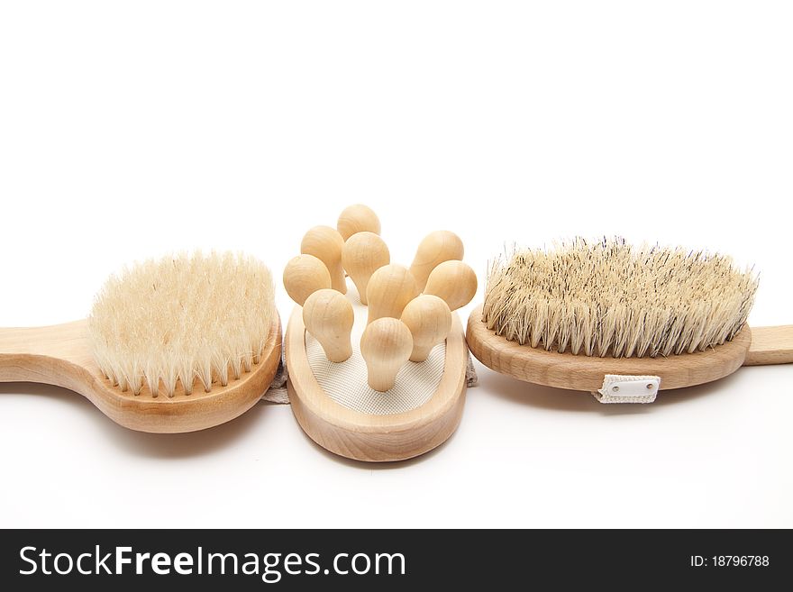 Massage brush for the health and relaxation