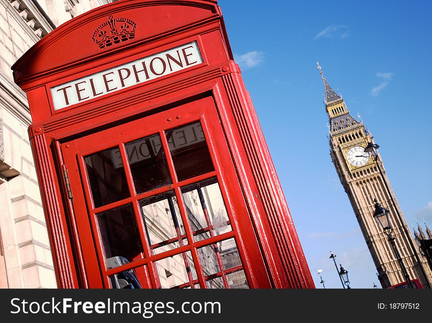 Big Ben And Red Phone Booth