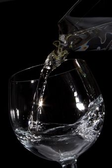 Water Pouring Into Glass Royalty Free Stock Image Water Pouring Into Glass Royalty Free Stock Image