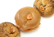 Smoked Salmon Bagels Royalty Free Stock Photos Smoked Salmon Bagels Royalty Free Stock Photos