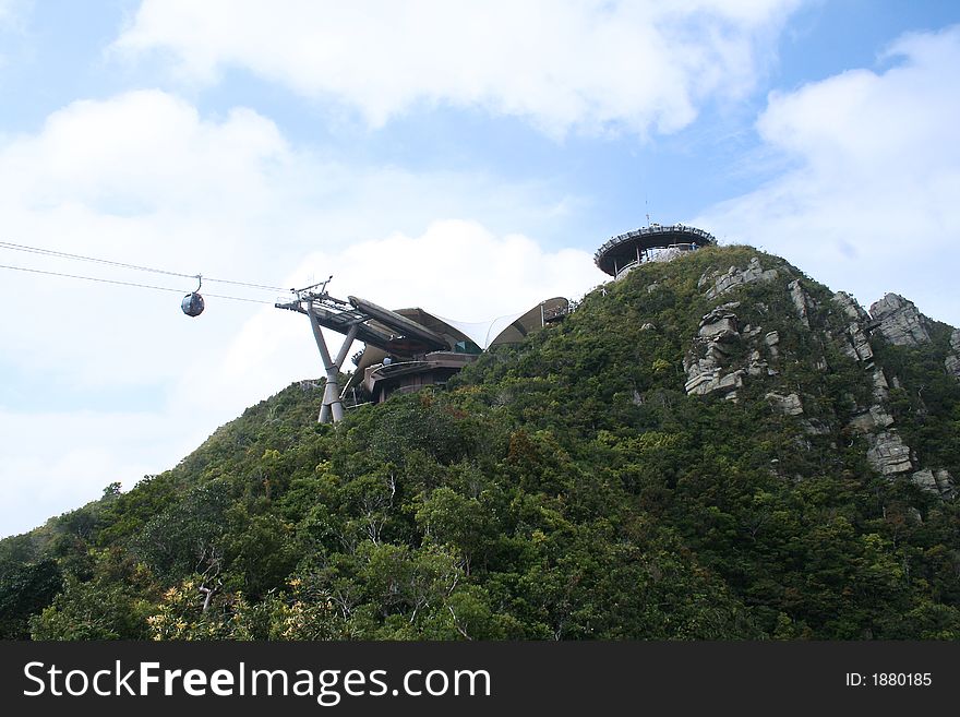 Cable car station at the top of Mount Mat Cincang, on Langkawi Island, Malaysia. Cable car station at the top of Mount Mat Cincang, on Langkawi Island, Malaysia.