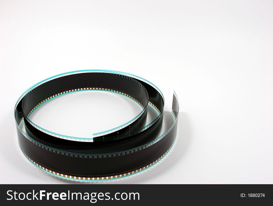 Cut strip of 35mm motion picture film