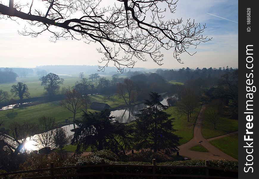 Countryside Near Warwick Castle In The UK