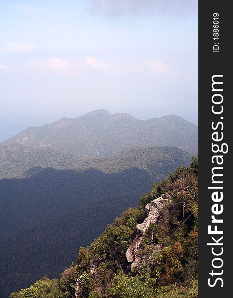 Scenery from the Cable car station on top of Mount Mat Cincang, Langkawi. Scenery from the Cable car station on top of Mount Mat Cincang, Langkawi.