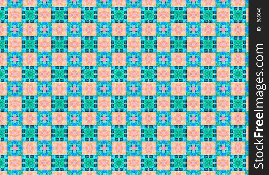 Pink Blue Chequered Pattern