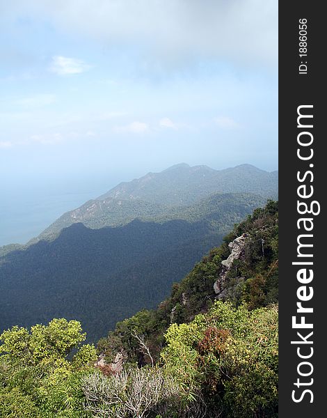 Scenery from the Cable car station on top of Mount Mat Cincang, Langkawi Island, Malaysia. Scenery from the Cable car station on top of Mount Mat Cincang, Langkawi Island, Malaysia.