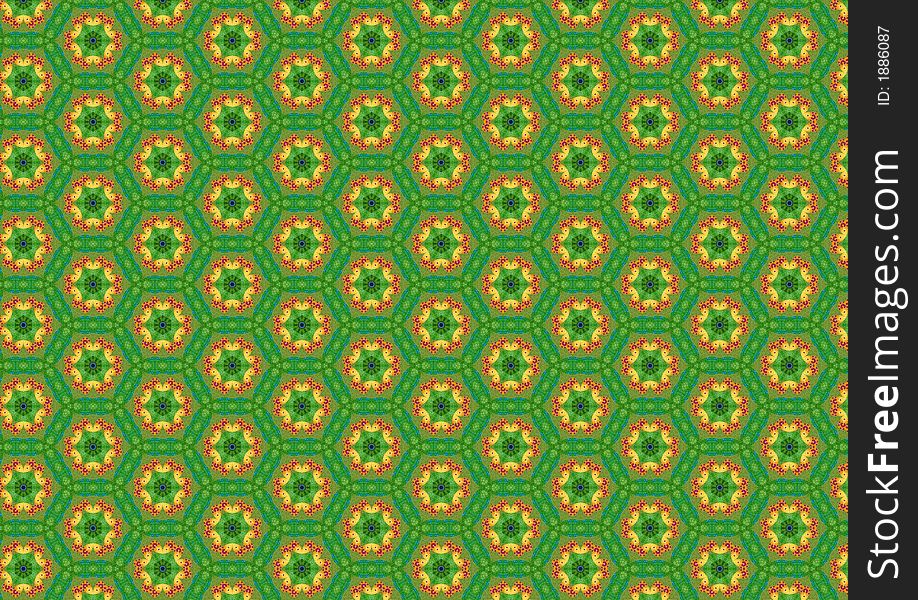 Green Yellow Circles Pattern