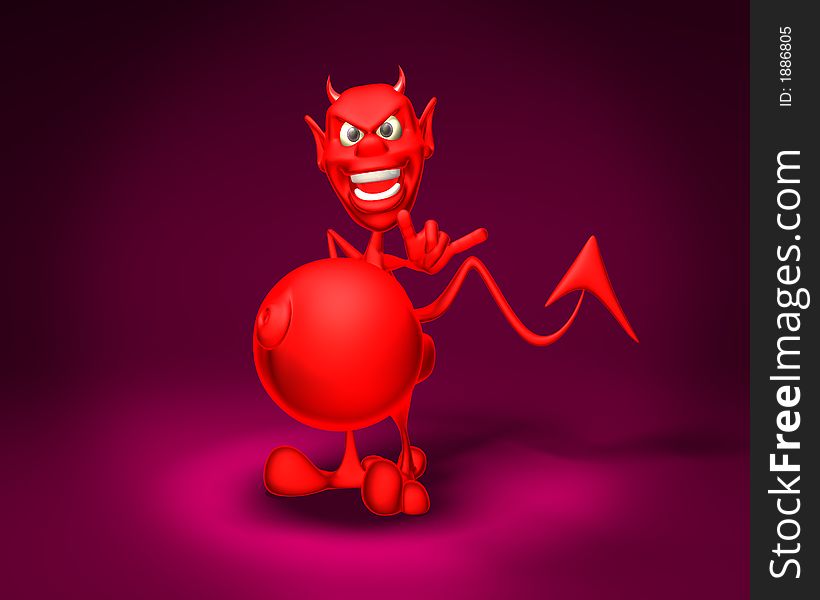 Angry devil, 3d generated picture