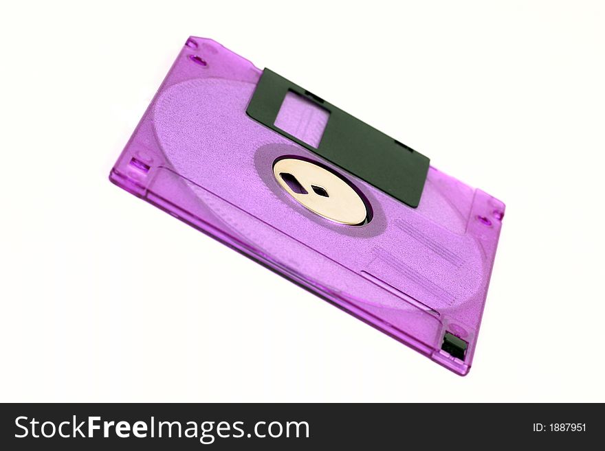 Floppy disc with clipping path isolated over white background.