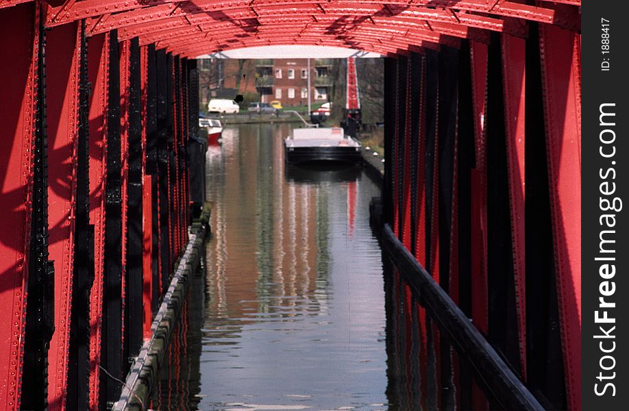 A close up of Barton Bridge in Salford. A close up of Barton Bridge in Salford