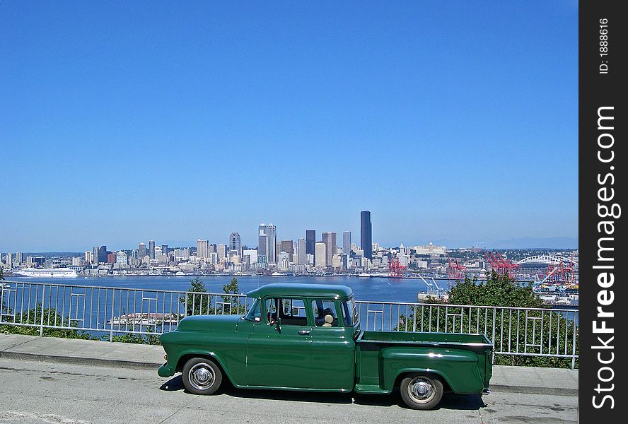 1955 Chevy pickup in West Seattle. 1955 Chevy pickup in West Seattle