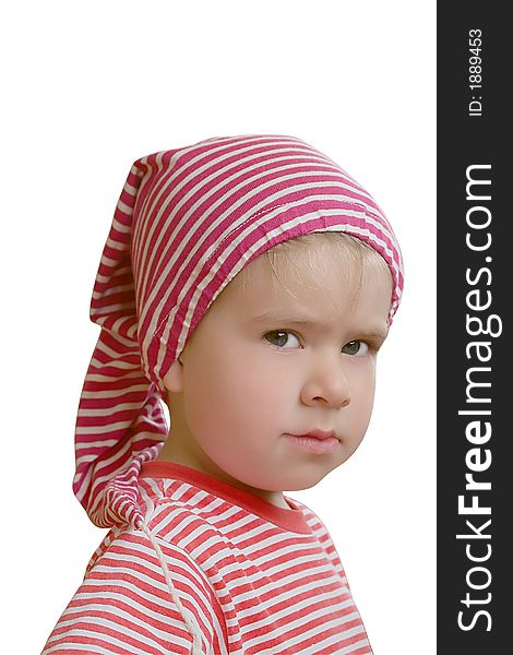 Boy in stripped cap